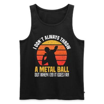 Kugelstoßen | Leichtathletik Kugelstoßer Geschenke - Männer Premium Bio Tank Top - Schwarz - Vorne - Michal (187cm)