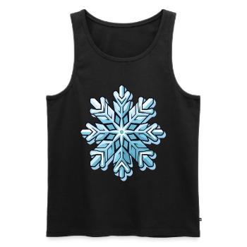 Flocon de neige - Débardeur bio Premium Homme - noir - Devant - Michal (187cm)