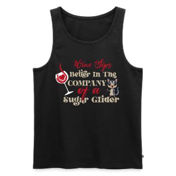 sugar, glider, gliders, love, cute, - Men's Premium Organic Tank Top - black - Front - Michal (187cm)