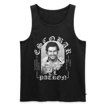 Escobar Pablo - Männer Premium Bio Tank Top - Schwarz - Vorne - AI Model Male 178 light (178cm)