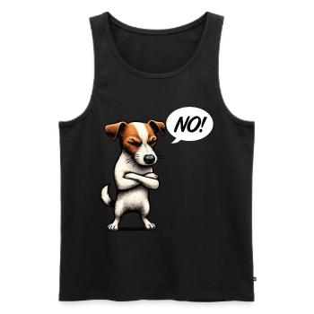 No Jack Russel terrier Jack russel lover - Men's Premium Organic Tank Top - black - Front - AI Model Male 178 light (178cm)