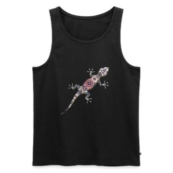 Lizard with pattern - Men's Premium Organic Tank Top - black - Front - AI Model Male 178 light (178cm)