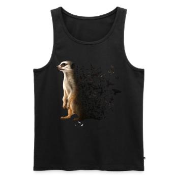 Suricate - Débardeur bio Premium Homme - noir - Devant - Michal (187cm)