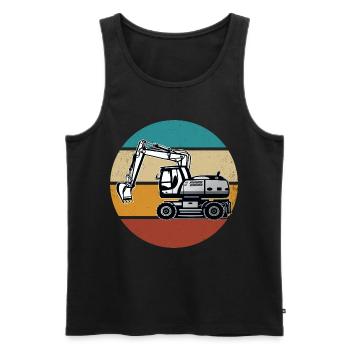 Excavator - Men's Premium Organic Tank Top - black - Front - Michal (187cm)