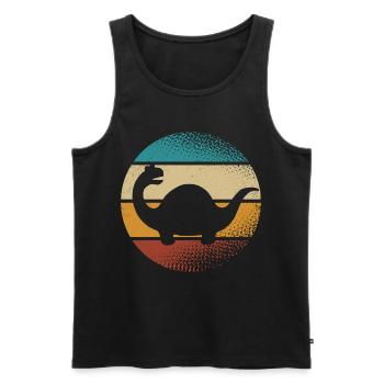 Dino Dinosaurier - Männer Premium Bio Tank Top - Schwarz - Vorne - AI Model Male 178 light (178cm)