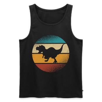 T-Rex - Débardeur bio Premium Homme - noir - Devant - AI Model Male 178 light (178cm)