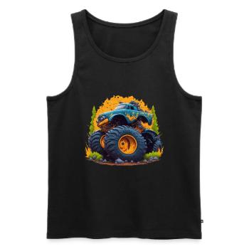 Monster truck - Débardeur bio Premium Homme - noir - Devant - AI Model Male 178 light (178cm)
