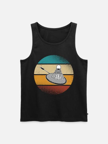 Badminton - Men's Premium Organic Tank Top - black