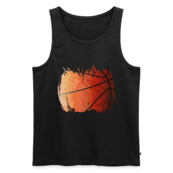 Basketball Basketballer - Männer Premium Bio Tank Top - Schwarz - Vorne - Michal (187cm)