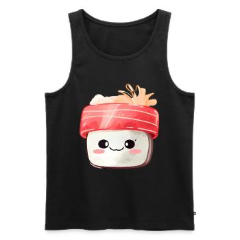 Sushi - Männer Premium Bio Tank Top - Schwarz - Vorne - AI Model Male 178 light (178cm)