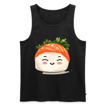 Sushi - Männer Premium Bio Tank Top - Schwarz - Vorne - AI Model Male 178 light (178cm)