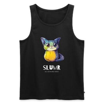 Funny outfit for slime, pear, bat - Men's Premium Organic Tank Top - black - Front - AI Model Male 178 light (178cm)