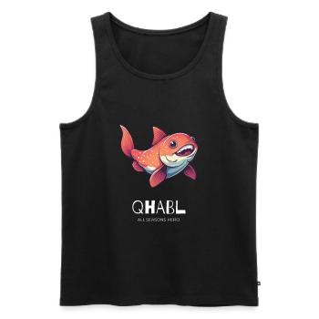 Lustiges Outfit für Angler, Fisch, Natur - Männer Premium Bio Tank Top - Schwarz - Vorne - Michal (187cm)