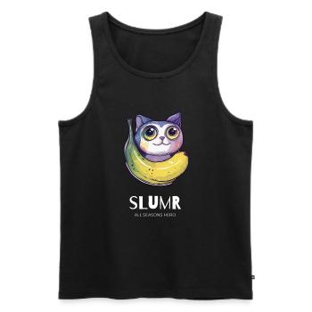 Funny outfit for slime, banana, cat - Men's Premium Organic Tank Top - black - Front - Michal (187cm)