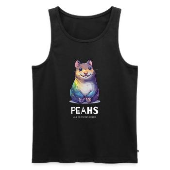 Funny outfit for optimists, capybara, rat - Men's Premium Organic Tank Top - black - Front - Michal (187cm)