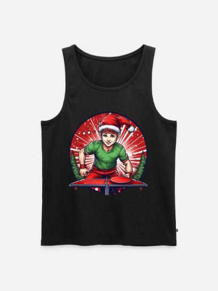 Christmas Elf Ping Pong - Men's Premium Organic Tank Top - black