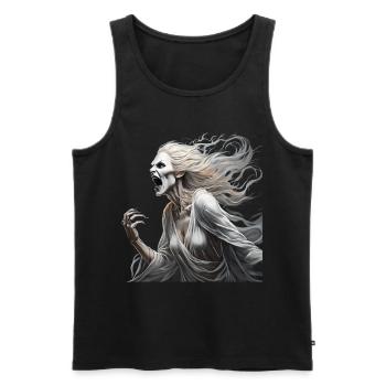Gruseliges Halloween-partykostüm Banshee - Men's Premium Organic Tank Top - black - Front - AI Model Male 178 light (178cm)