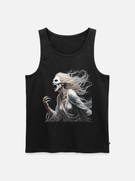 Gruseliges Halloween-partykostüm Banshee - Men's Premium Organic Tank Top - black