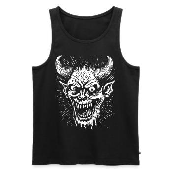 Freaking Weird - Men's Premium Organic Tank Top - black - Front - AI Model Male 178 light (178cm)