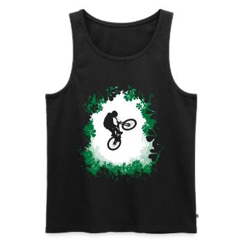 Dirt Jumping Slopestyle Mopuntain Bike - Men's Premium Organic Tank Top - black - Front - AI Model Male 178 light (178cm)