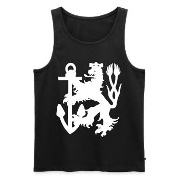 Dusseldorf - Dusseldorf Lion - Men's Premium Organic Tank Top - black - Front - Michal (187cm)