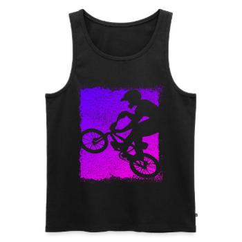 BMX Rad - Bmx Fahrrad - Magenta Bmx - Männer Premium Bio Tank Top - Schwarz - Vorne - AI Model Male 178 light (178cm)
