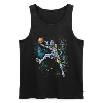 Basketball players - Basketball - BBall - Basket Ball - Men's Premium Organic Tank Top - black - Front - Michal (187cm)