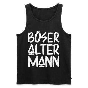 Böser Alter Mann - Männer Premium Bio Tank Top - Schwarz - Vorne - AI Model Male 178 light (178cm)