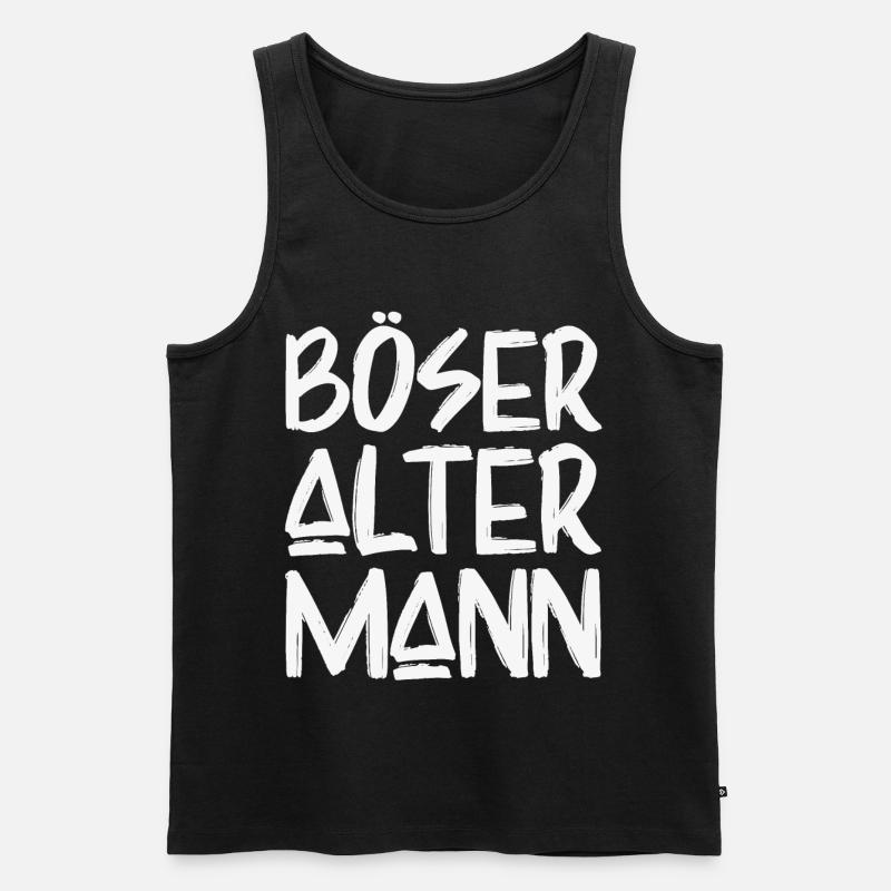 Böser Alter Mann - Männer Premium Bio Tank Top - Schwarz
