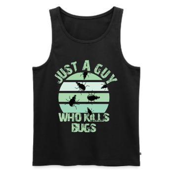 Exterminator - Men's Premium Organic Tank Top - black - Front - AI Model Male 178 light (178cm)