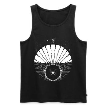 Winter Solstice Julmond Yule - Men's Premium Organic Tank Top - black - Front - AI Model Male 178 light (178cm)