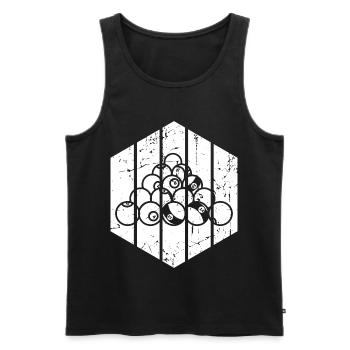 Bester Billardspieler - Männer Premium Bio Tank Top - Schwarz - Vorne - AI Model Male 178 light (178cm)
