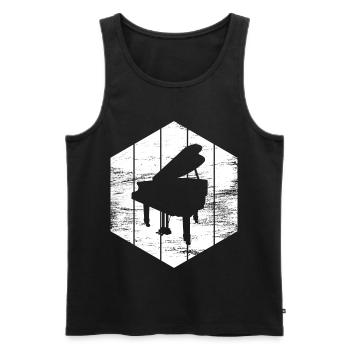 Flügel - Männer Premium Bio Tank Top - Schwarz - Vorne - AI Model Male 178 light (178cm)