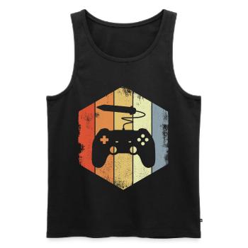 Game Artist - Männer Premium Bio Tank Top - Schwarz - Vorne - AI Model Male 178 light (178cm)