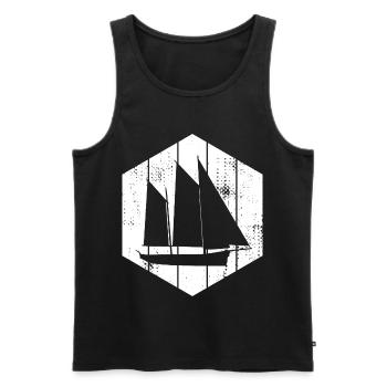 Segelboot - Männer Premium Bio Tank Top - Schwarz - Vorne - Michal (187cm)