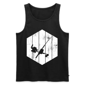 Angel Zeichnung - Männer Premium Bio Tank Top - Schwarz - Vorne - AI Model Male 178 light (178cm)