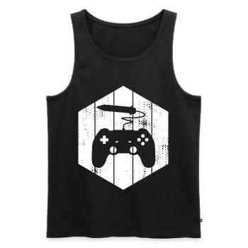 2D Artist - Männer Premium Bio Tank Top - Schwarz - Vorne - AI Model Male 178 light (178cm)