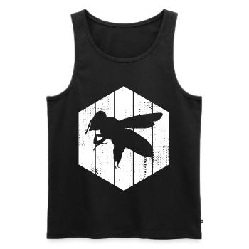 Biene Zeichnung - Männer Premium Bio Tank Top - Schwarz - Vorne - Michal (187cm)