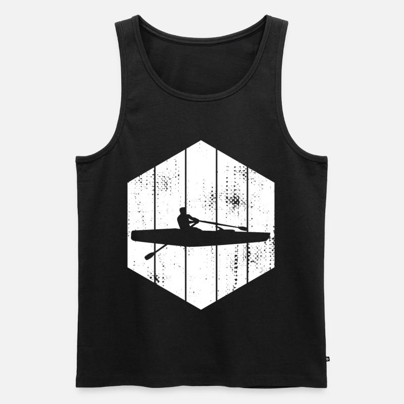 Skulls Rudern - Männer Premium Bio Tank Top - Schwarz