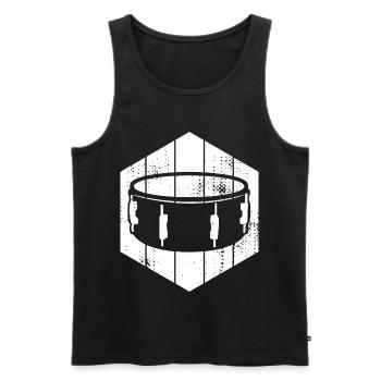 Side drum - Men's Premium Organic Tank Top - black - Front - AI Model Male 178 light (178cm)