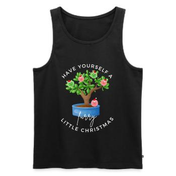 Haben Sie ein kleines pelziges Weihnachten - Männer Premium Bio Tank Top - Schwarz - Vorne - AI Model Male 178 light (178cm)
