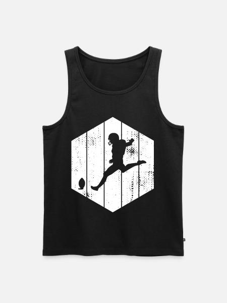Footballer Sketch - Men's Premium Organic Tank Top - black