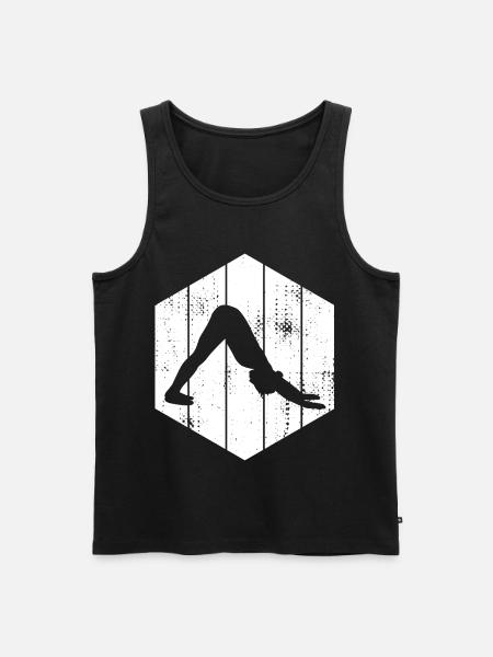 Yogini Sketch - Men's Premium Organic Tank Top - black