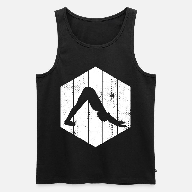 Yogini Skizze - Männer Premium Bio Tank Top - Schwarz