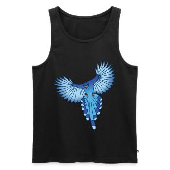 The Flight of the Blue Bird - Men's Premium Organic Tank Top - black - Front - AI Model Male 178 light (178cm)