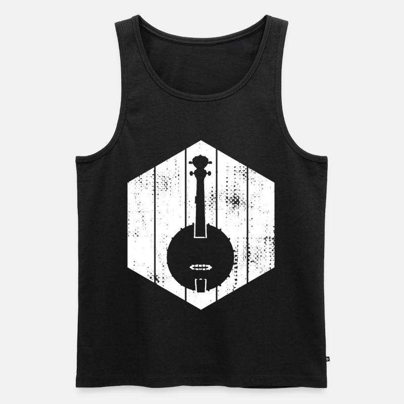 Banjo - Männer Premium Bio Tank Top - Schwarz