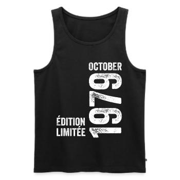 Legenden Oktober 1979 Jahrgang Oktober 1979 Retro - Männer Premium Bio Tank Top - Schwarz - Vorne - AI Model Male 178 light (178cm)