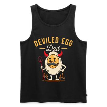 Oeuf farci Papa Dîner de Thanskgiving - Débardeur bio Premium Homme - noir - Devant - Michal (187cm)