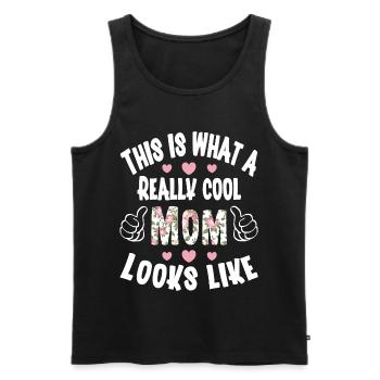 Mama - Männer Premium Bio Tank Top - Schwarz - Vorne - Michal (187cm)