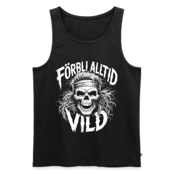 Wild Side Skull - Männer Premium Bio Tank Top - Schwarz - Vorne - Michal (187cm)